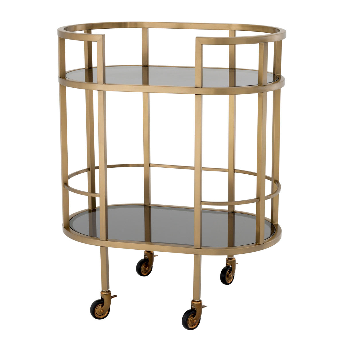 Brushed Brass 2-Layer Trolley Townhouse