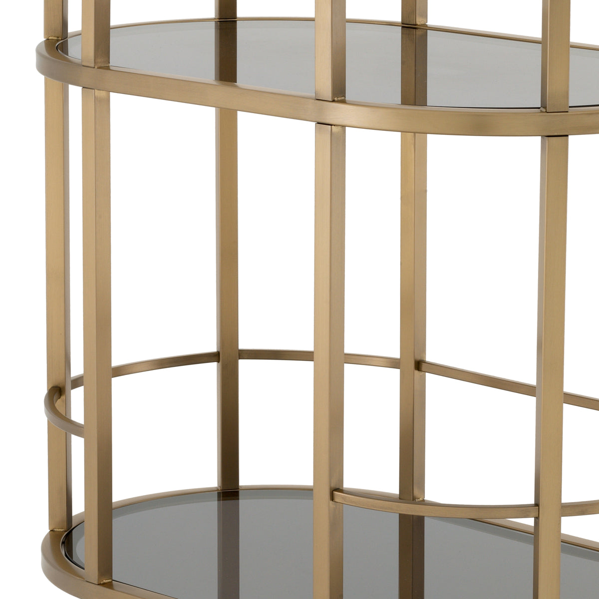 Brushed Brass 2-Layer Trolley Townhouse