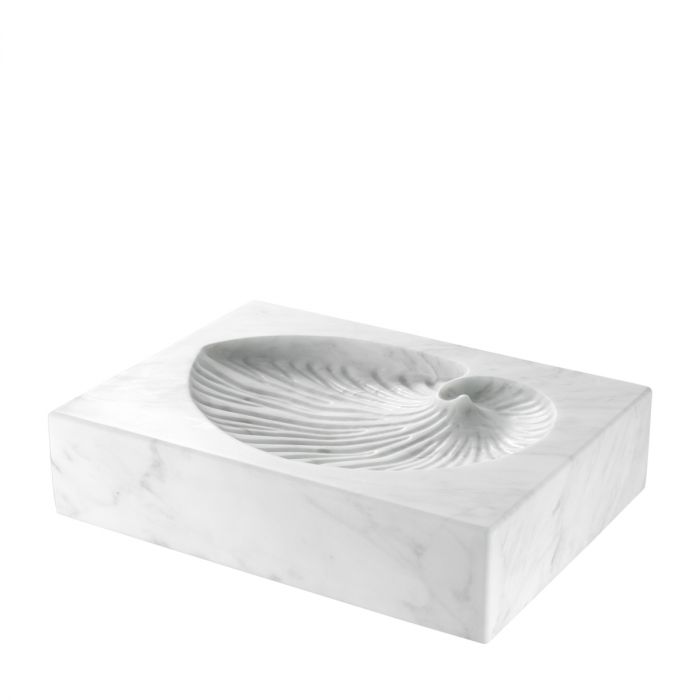 Object Conchiglia white marble