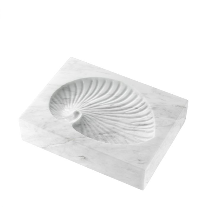 Object Conchiglia white marble