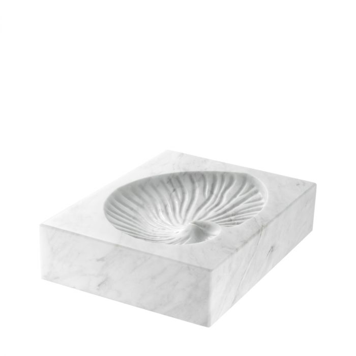 Object Conchiglia white marble