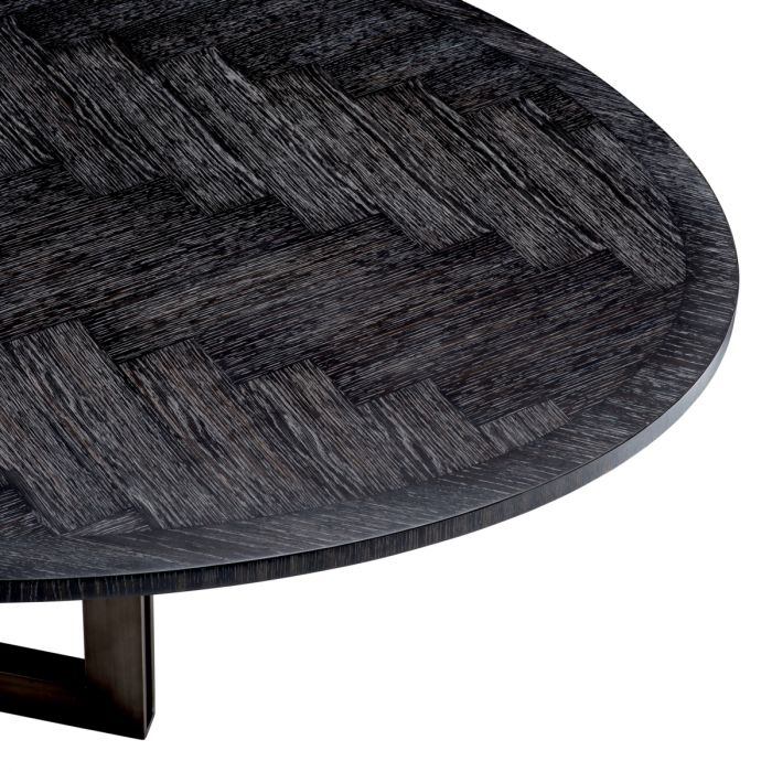 Dining Table Melchior oval charcoal oak veneer