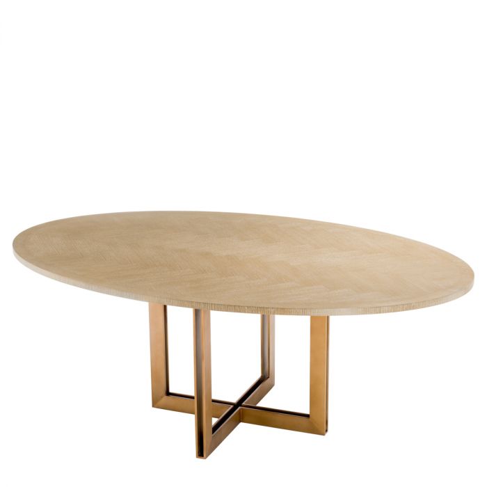 Dining Table Melchior oval washed oak veneer