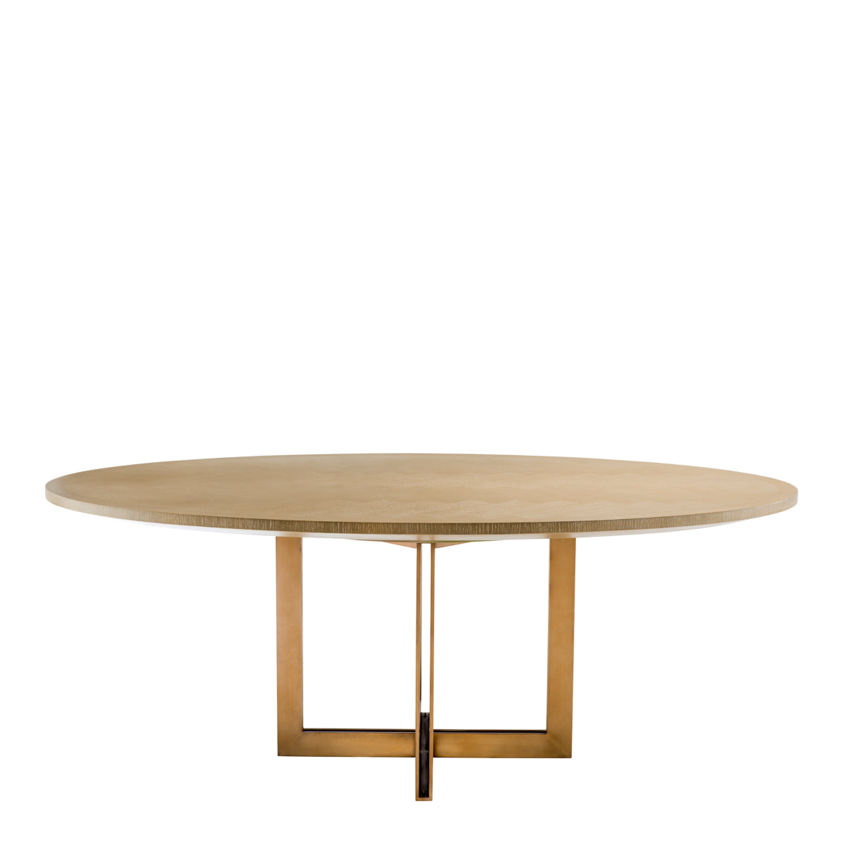 Washed Oval Oak Dining Table Melchior