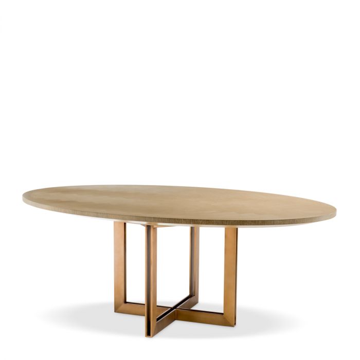 Dining Table Melchior oval washed oak veneer