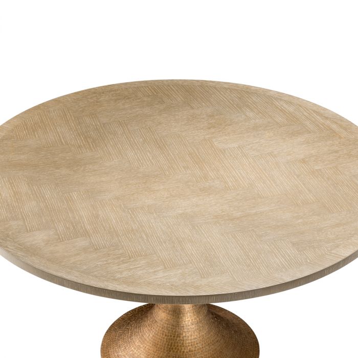 Dining Table Melchior round washed oak veneer