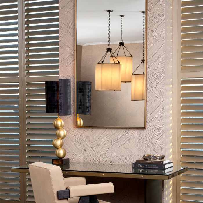 Mirror Redondo XL brushed brass finish