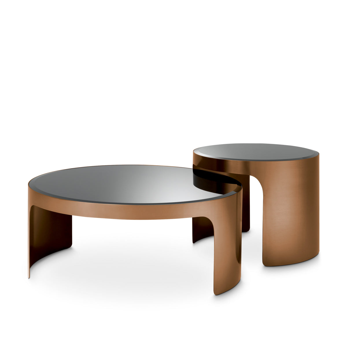 Beveled Glass Nesting Coffee Table (2) Piemonte