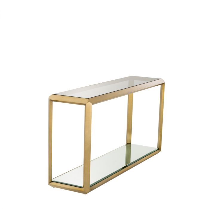 Console Table Callum brushed brass finish