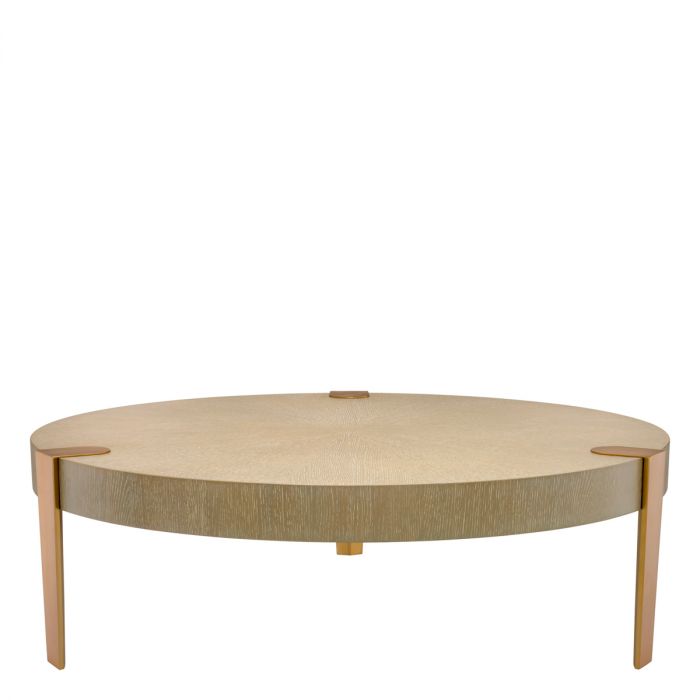 Coffee Table Oxnard washed oak veneer br brass