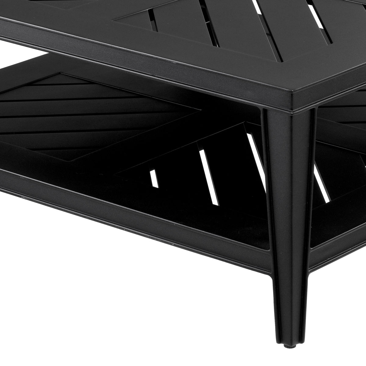 Black Square Outdoor Table Bell Rive