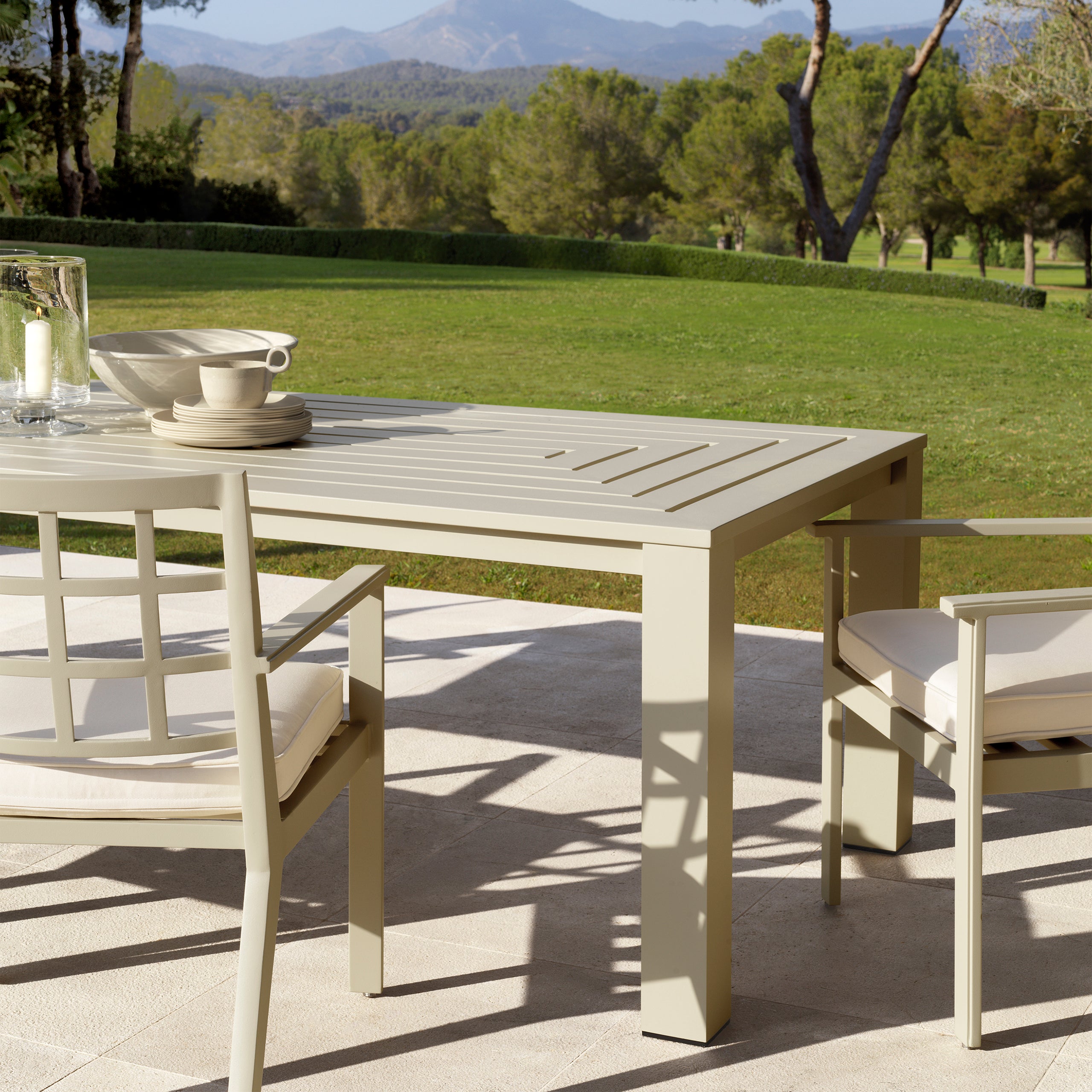 Sand Rectangular Outdoor Dining Table Vistamar