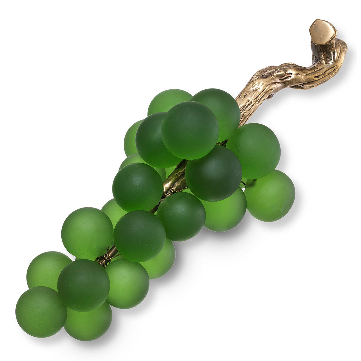 Green Glass Decor Grapes