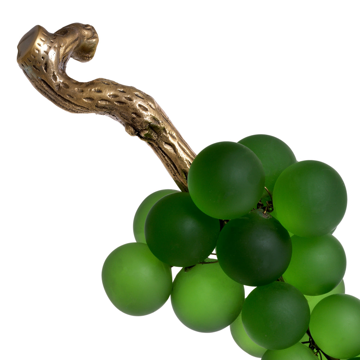 Green Glass Decor Grapes