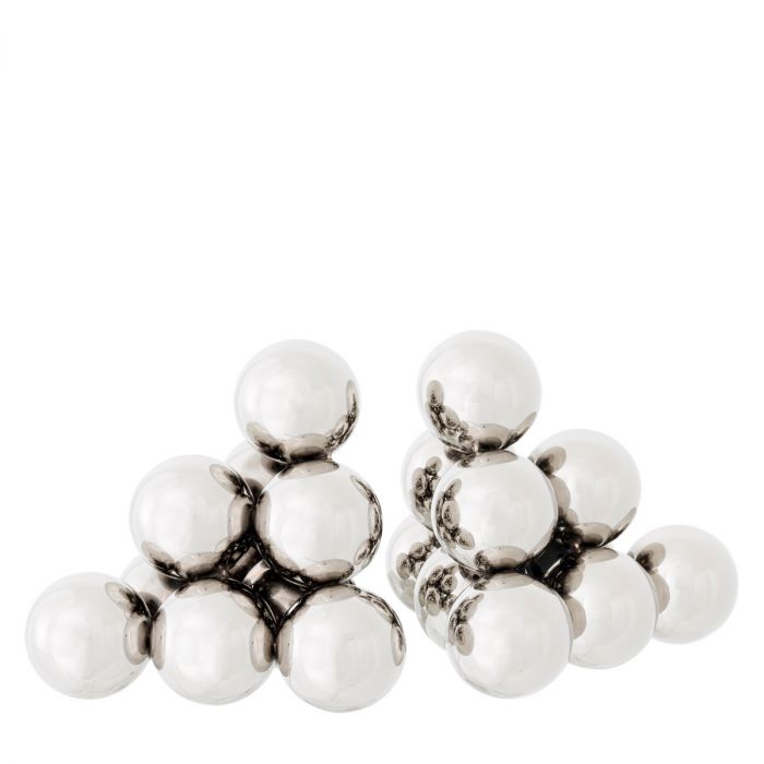 Bookend Carioca set of 2 nickel finish