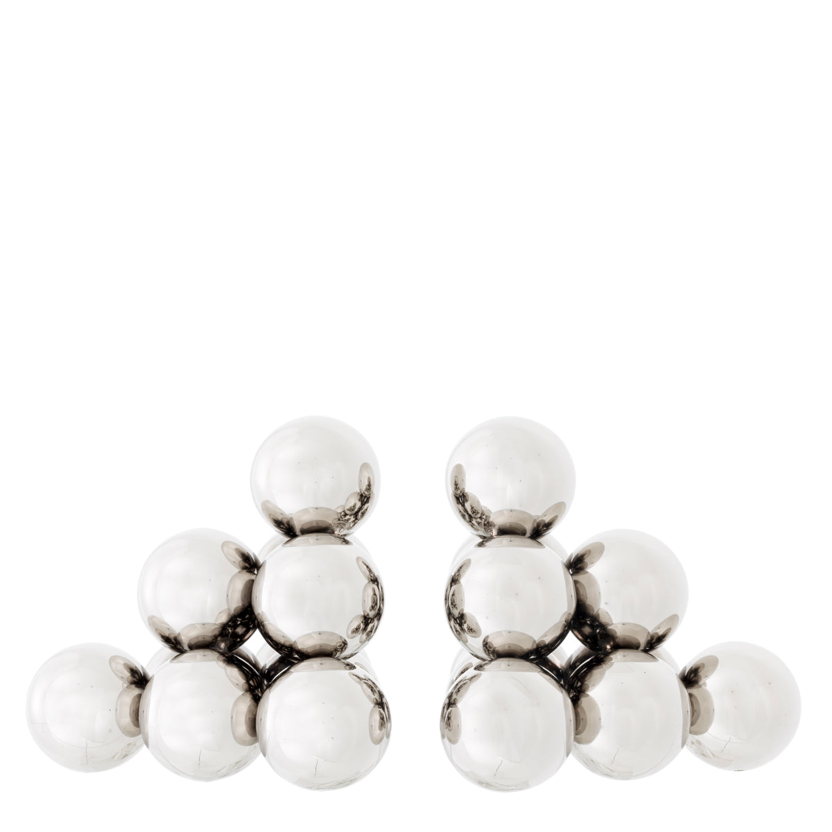 Nickel Metallic Orbs Bookends (2) Carioca