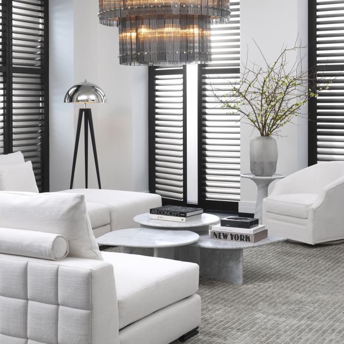 Coffee Table Naples white carrera marble set of 3