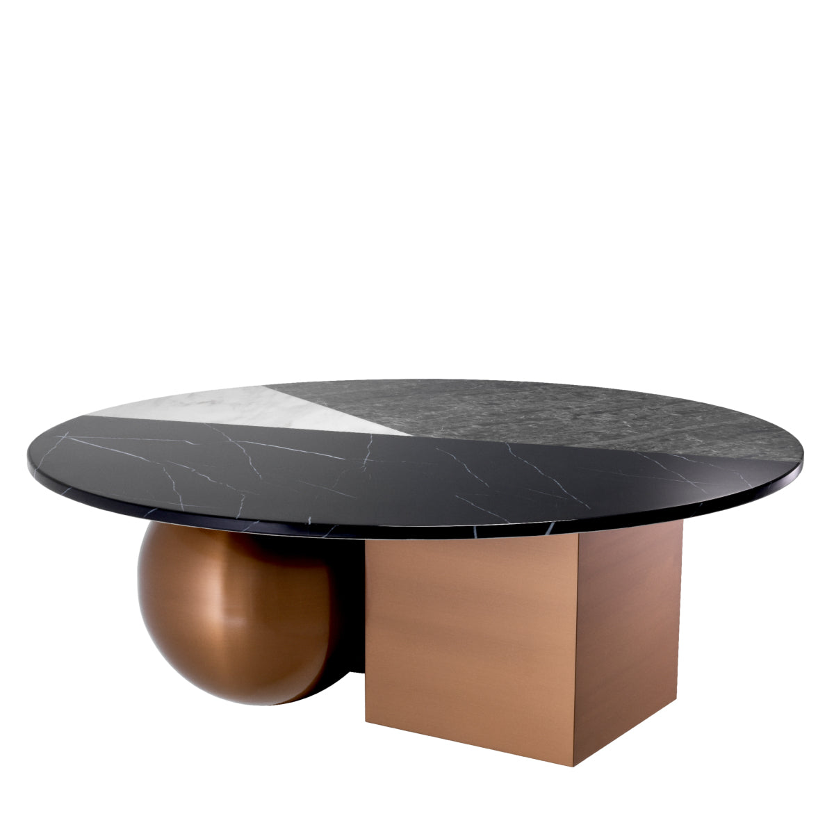 Copper Marble Coffee Table Tricolori | Eichholtzmh.com