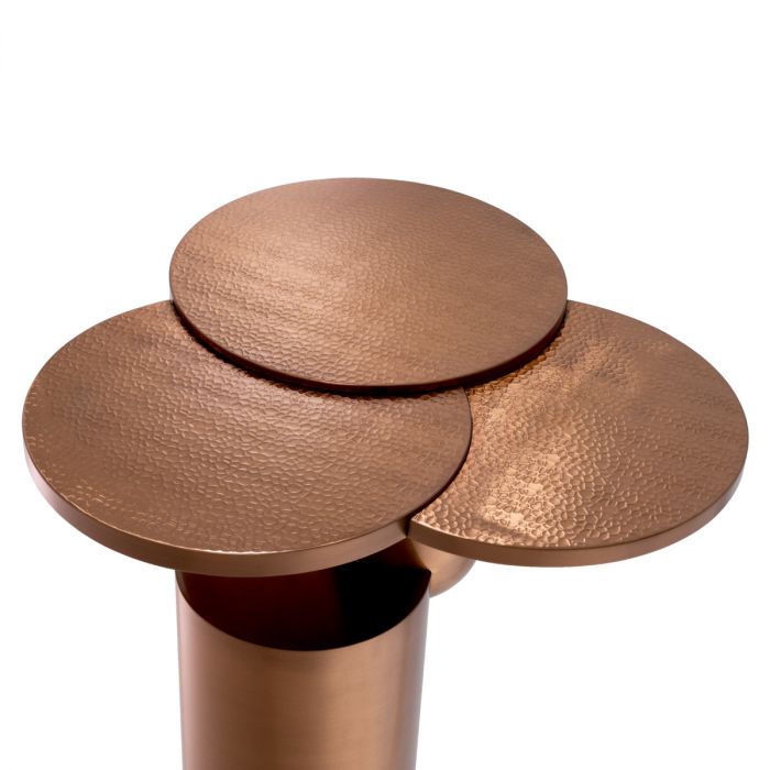 Side Table Armstrong brushed copper finish