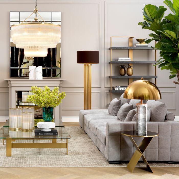 Side Table Fitch S brushed brass finish