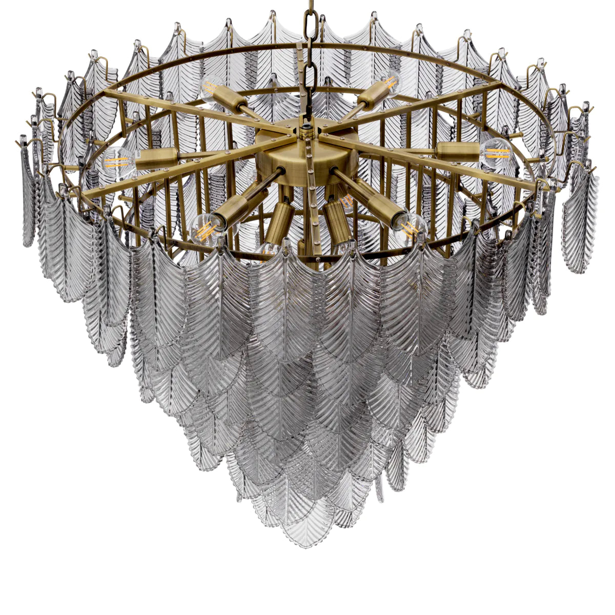 Smoked Glass Chandelier Verbier