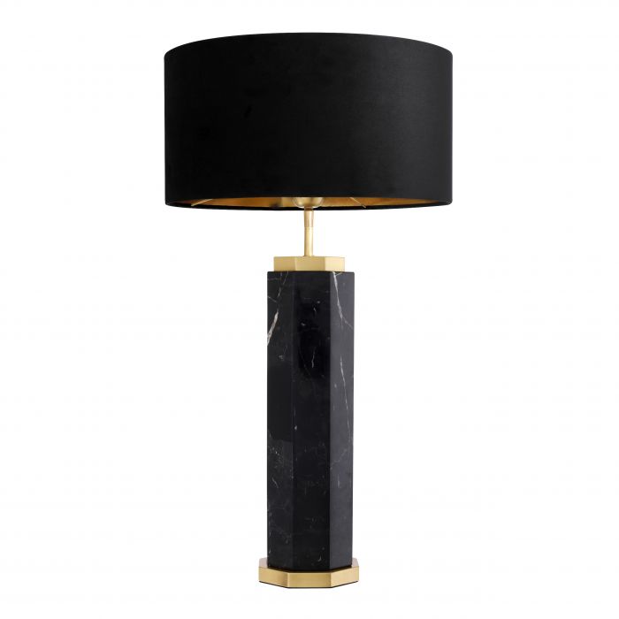 Table Lamp Newman black marble incl shade