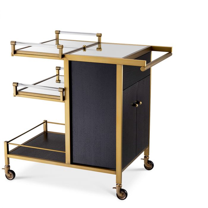 Trolley Eiffel brushed brass finish