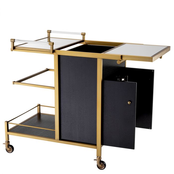 Trolley Eiffel brushed brass finish
