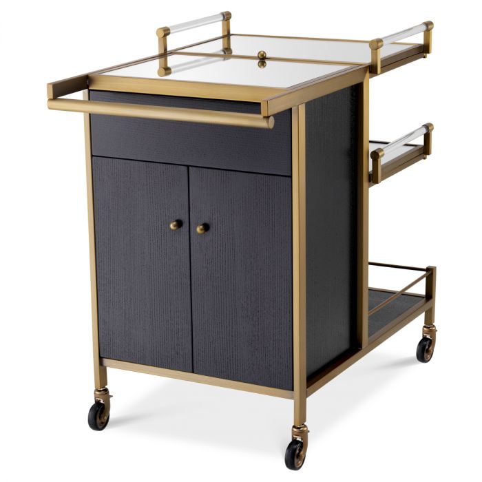 Trolley Eiffel brushed brass finish