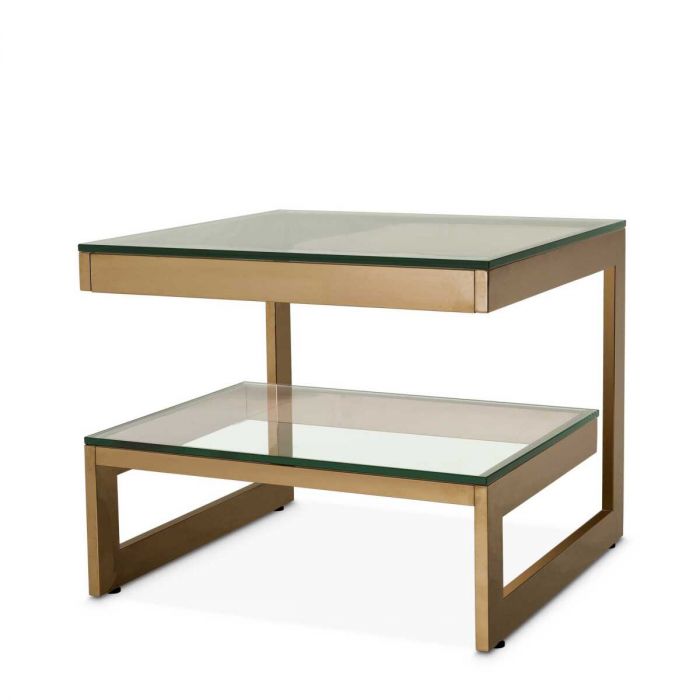Side Table Gamma brushed brass finish