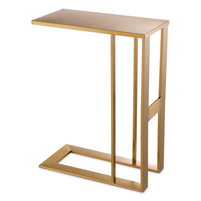 Side Table Pierre brushed brass finish