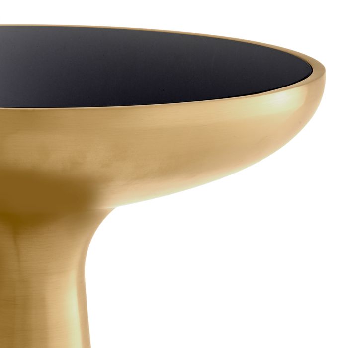 Side Table Lindos low brushed brass finish