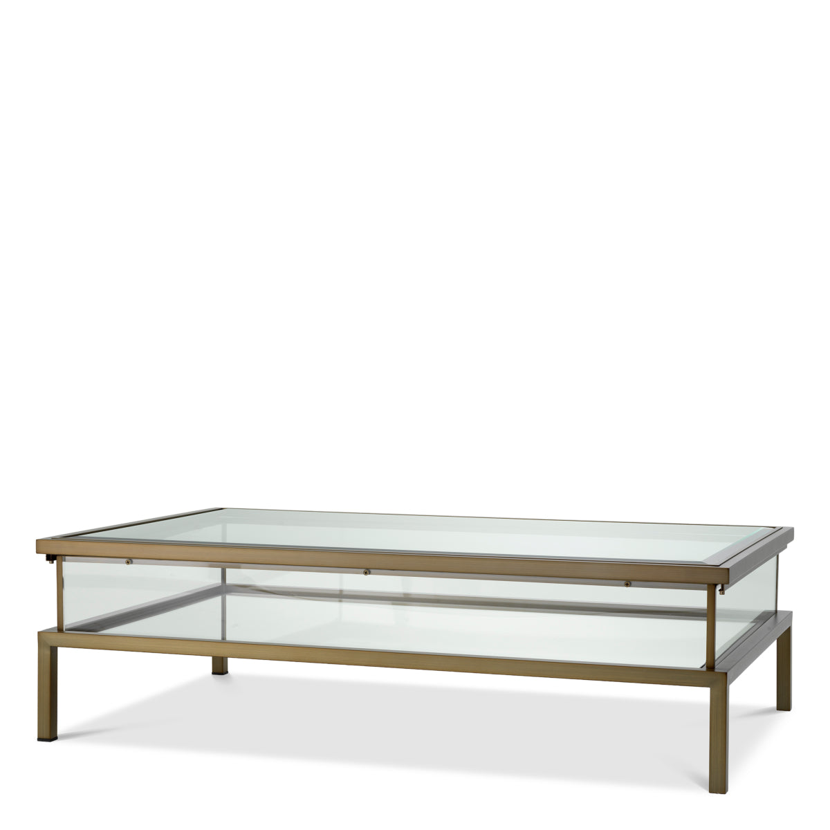 Brass Sliding Top Coffee Table Harvey