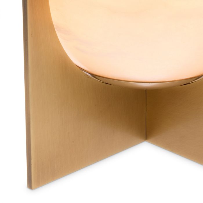 Table Lamp Scorpios S antique brass finish alabaster