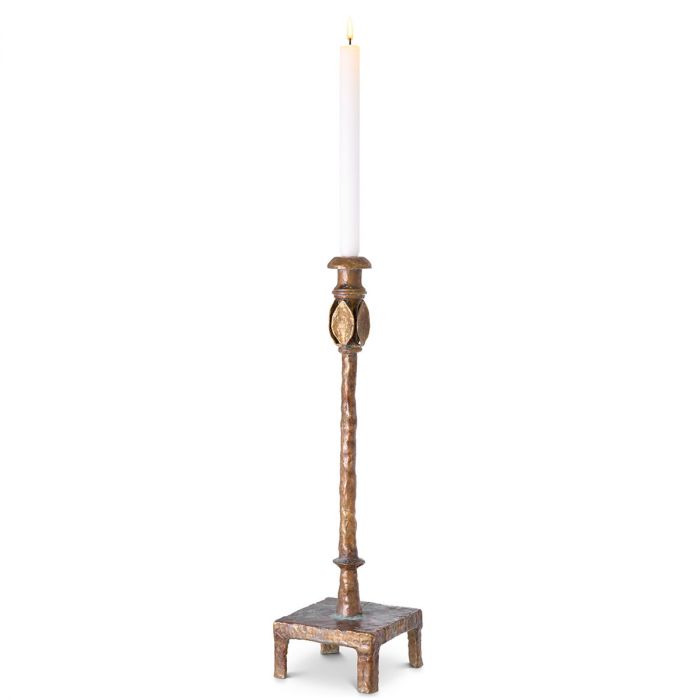 Candle Holder Santoro L vintage brass finish
