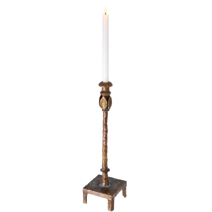 Candle Holder Santoro L vintage brass finish