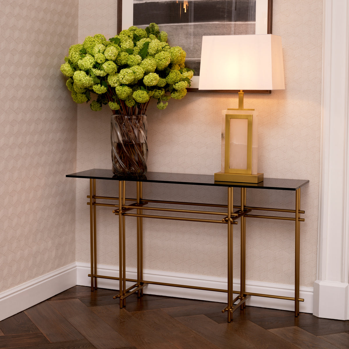 Smoked Glass Console Table | Eichholtz Quinn | Eichholtzmh.com