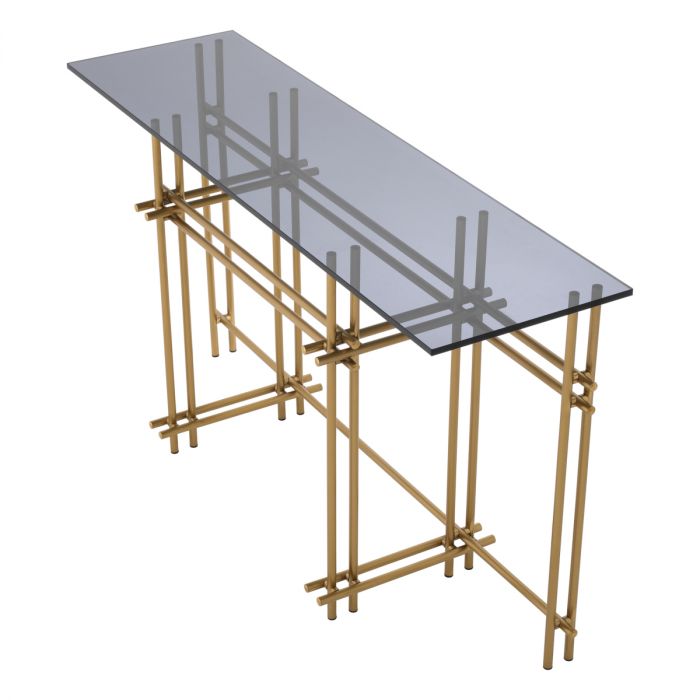 Console Table Quinn brushed brass finish