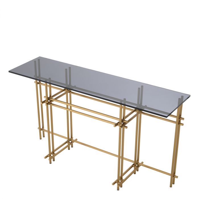 Console Table Quinn brushed brass finish