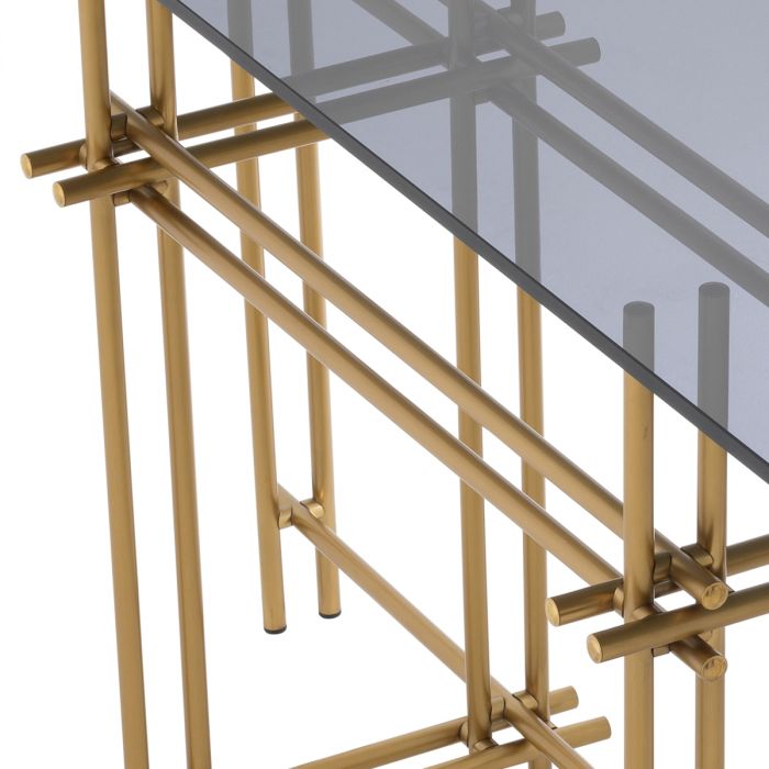 Console Table Quinn brushed brass finish