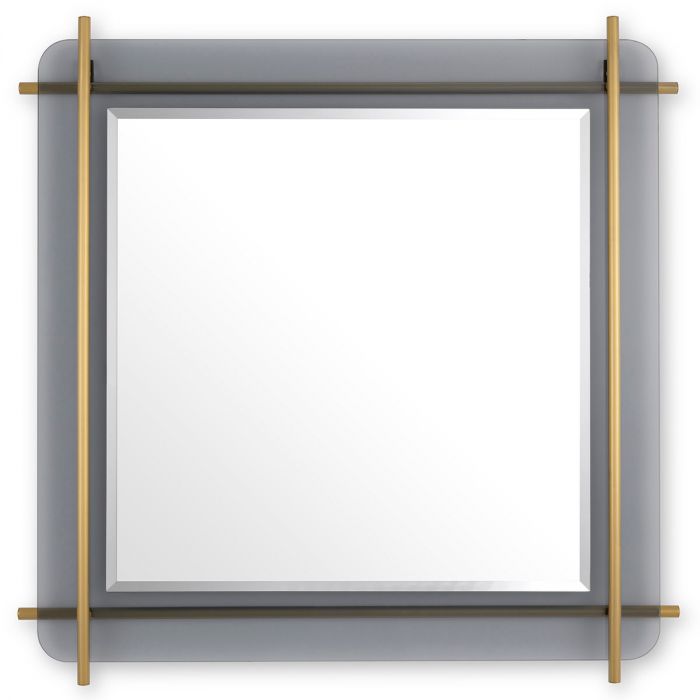 Mirror Quinn brushed brass finish