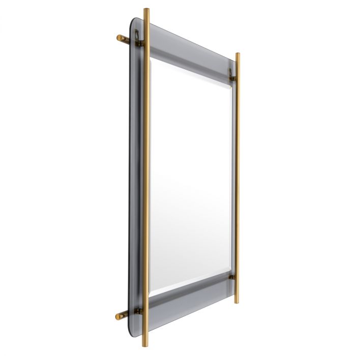 Mirror Quinn brushed brass finish