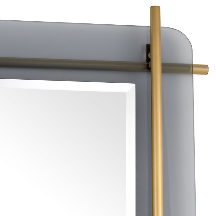 Mirror Quinn brushed brass finish