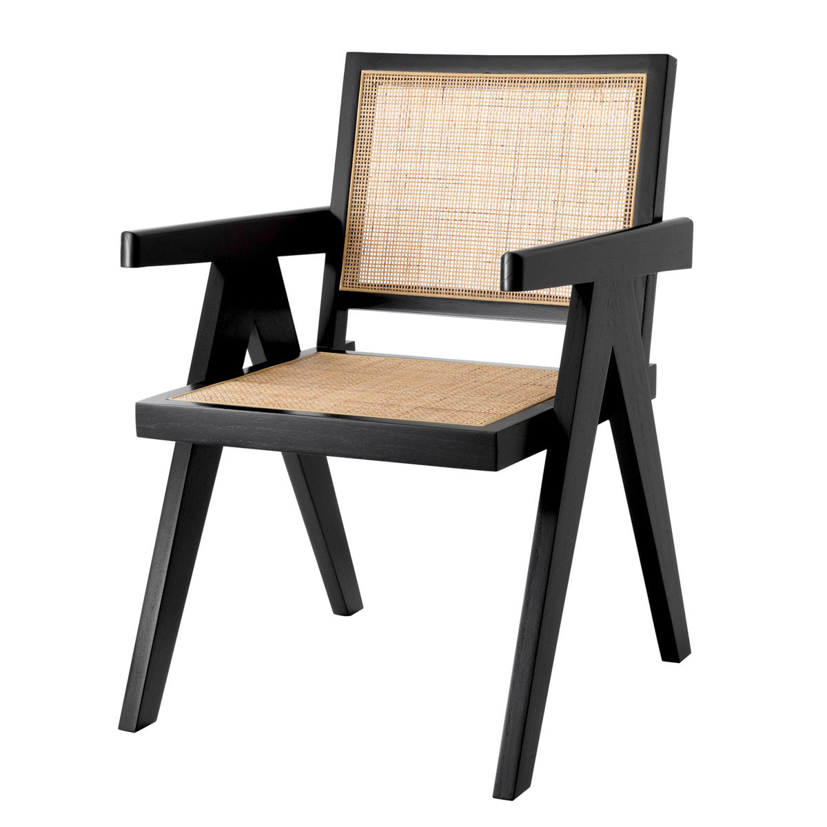 Rattan Cane Dining Armchair Aristide