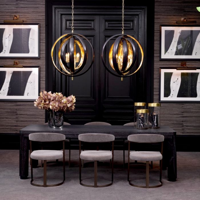 Dining Table Atelier S charcoal grey oak veneer