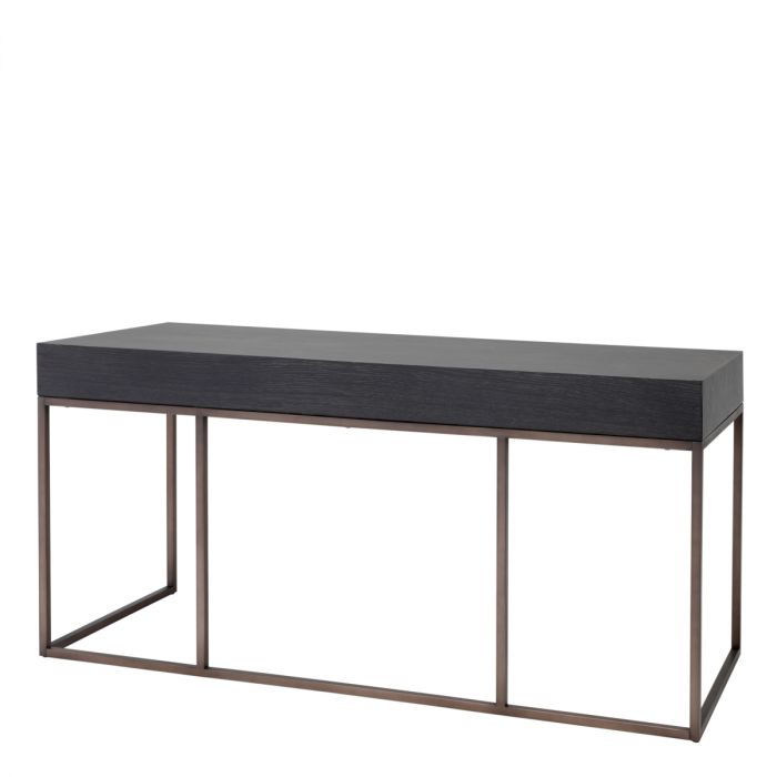 Desk Larsen charcoal grey oak veneer