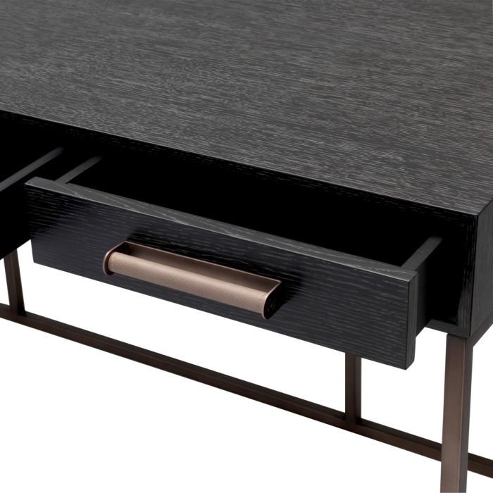 Desk Larsen charcoal grey oak veneer