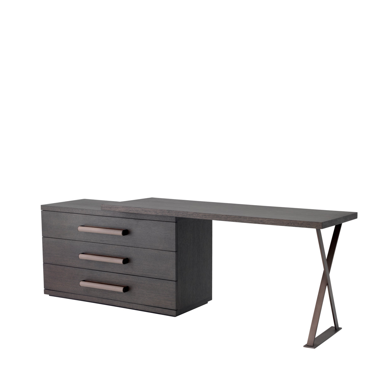3 Drawer Oak Desk Sanderson | Eichholtzmh.com