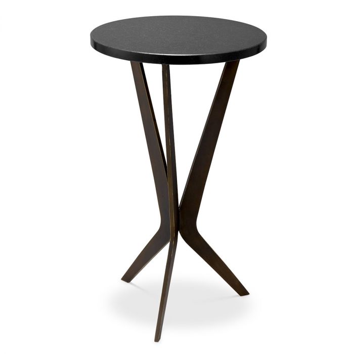 Side Table Malone bronze finish granite top