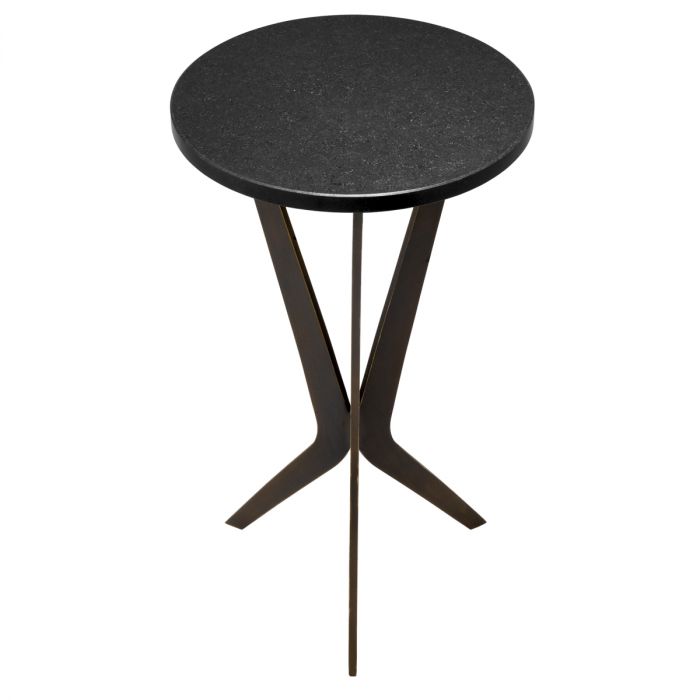 Side Table Malone bronze finish granite top